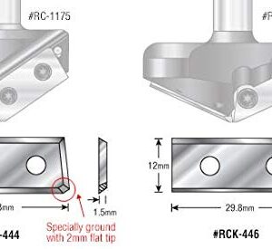 Amana Tool - RCK-456 Solid Carbide 4 Cutting Edges Insert Knife 15/32 x 1.5mm with