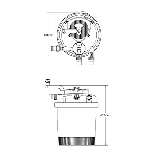 SUN CPF-2500 Grech Pond Bio Pressure Filter, UVC Upto 1600 gal, 13W