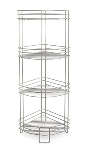 BINO 'Monaco' Rust-Resistant 4-Tier Corner Spa Tower, Nickel