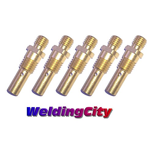 WeldingCity 5-pcs Gas Diffusers 35-50 for Lincoln Magnum and Tweco Mini/#1 100-180 Amp MIG Welding Guns