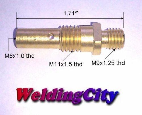 WeldingCity 5-pcs Gas Diffusers 35-50 for Lincoln Magnum and Tweco Mini/#1 100-180 Amp MIG Welding Guns