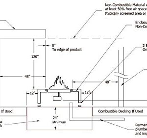 48" HPC Linear T Burner Raised Hub - NG