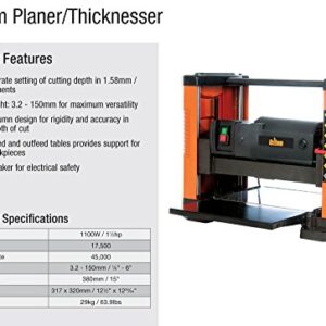 Triton TPT125 High Performance Benchtop Planer with 12-1/2" Cutting Width