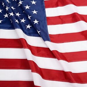 anley everstrong series american us flag 5x8 foot heavy duty nylon - embroidered stars and sewn stripes - 4 rows of lock stitching - usa banner flags with brass grommets 5 x 8 ft