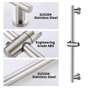 KES Shower Slide Bar for Bathroom with Adjustable Handheld Shower Holder Wall Mount, Brushed SUS 304 Stainless Steel, F204-2