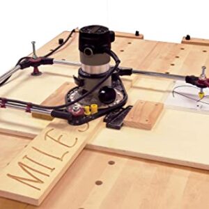 Milescraft 1221 Pantograph PRO - Complete Tracing Routing System for Custom Made Wood Signs, Black