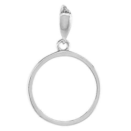 Sterling Silver Penny Bezel 19 mm Coins Prong Back Square Edge 1 Cent Coin NOT Included