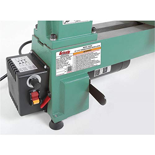 Grizzly Industrial T25926-10" x 18" Variable-Speed Benchtop Wood Lathe