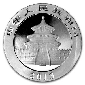 2013 China 1 oz Silver Panda Coin 10 YUAN Brilliant Uncirculated