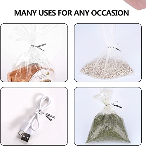 Easytle 500 Pcs Metallic Twist Ties 5" Sliver Twist Ties for Bags Foil Twist Ties Bread Ties Plastic Cable Ties Candy Ties Twist Tie Bag Ties for Bread Bags Gift Bags Wrapping Cello Bags Treat Bags