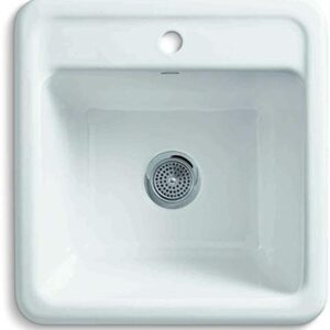 KOHLER 19022-1-0 Park Falls Utility Sink, 22" X 14" X 11", White