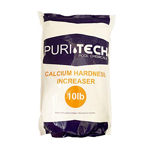 Puri Tech Pool Chemicals 10 lb Calcium Hardness Increaser Plus for Swimming Pools & Spas Increases Calcium Hardness Levels Prevents Surface Staining