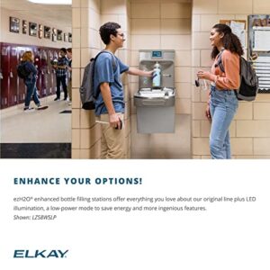 Elkay LZSTL8WSLP Enhanced ezH2O Bottle Filling Station & Versatile Bi-Level ADA Cooler Filtered Refrigerated, Light Gray Granite