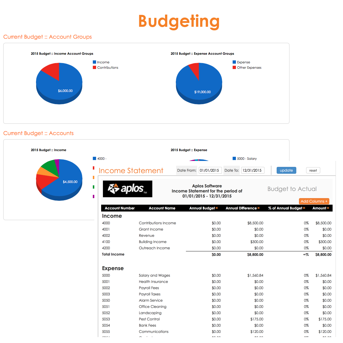 Aplos Nonprofit Accounting (1 year license) [Download]