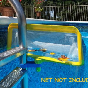 Leaf Bone - Leaf Net Skimmer Clip, In-Ground Swimming Pools and ONLY 1.9" Steel Ladder Handrails (Net Not Included), Leaf Rake Ladder Attachment