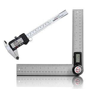 gemred digital measuring kit - digital caliper & angle ruler protractor