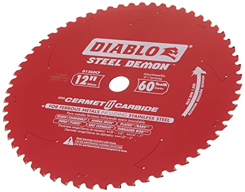 Diablo D1260CF 12-inch Steel Demon 60T Cermet II Carbide Ferrous Metal Saw Blade