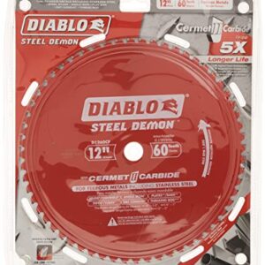 Diablo D1260CF 12-inch Steel Demon 60T Cermet II Carbide Ferrous Metal Saw Blade