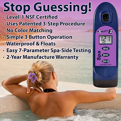 eXact 486202 Spa EZ Photometer - Clamshel - 6-Tests Each | | Detects Alkalinity, Bromine, Calcium, Chlorine, and pH | USA Quality