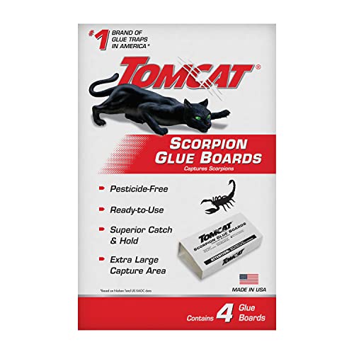 Tomcat Scorpion Glue Boards with an Extra-Large Capture Area, 4 Glue Boards