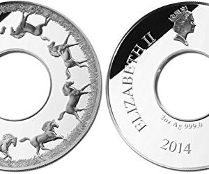 2014 Niué - Year of the Horse - Rotating Coin - 2oz - Silver Coin - $2 Uncirculated