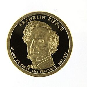 2010 S Presidential Golden Dollar FRANKLIN PIERCE PROOF Coin