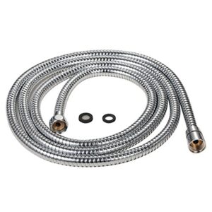 purelux 100 inch extra long shower hose for handheld shower head with brass fittings, 8 feet 4 inches made of stainless steel chrome finish