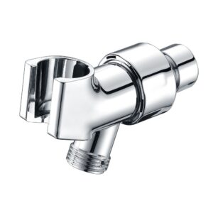 Purelux Adjustable Hand Shower Arm Mount with Brass Swivel Ball Connector, Chrome Showerhead Holder