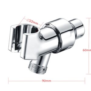 Purelux Adjustable Hand Shower Arm Mount with Brass Swivel Ball Connector, Chrome Showerhead Holder