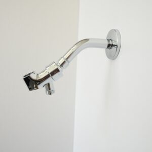 Purelux Adjustable Hand Shower Arm Mount with Brass Swivel Ball Connector, Chrome Showerhead Holder