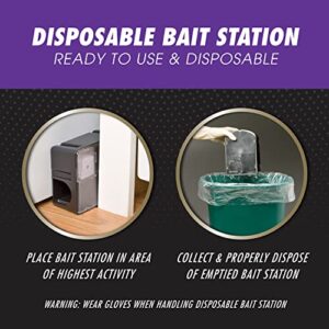 Tomcat Rat & Mouse Killer Disposable Bait Station Advanced Formula for Indoor and Outdoor, 1 Pre-Filled Ready-To-Use Station