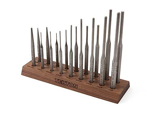 TEKTON Punch Set with Walnut Block (18-Piece) | 66564