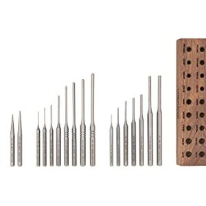 TEKTON Punch Set with Walnut Block (18-Piece) | 66564