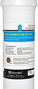 Brondell RF-40 Membrane Water Filter Replacement for Circle Under Sink Reverse Osmosis Filtration System, Lasts 6 Months