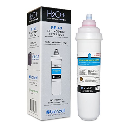 Brondell RF-40 Membrane Water Filter Replacement for Circle Under Sink Reverse Osmosis Filtration System, Lasts 6 Months