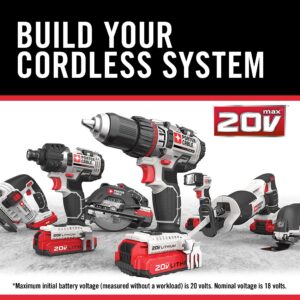 PORTER CABLE 20V MAX* 1/4 in. Cordless Impact Driver Kit, Hex Head, Compact (PCC641LB)