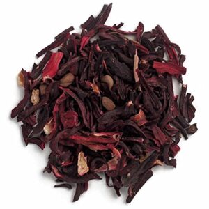 frontier co-op hibiscus flowers, 1-pound bulk 12 pack, cut & sifted, red color & tart flavor with hint of cranberry, tea enhancer