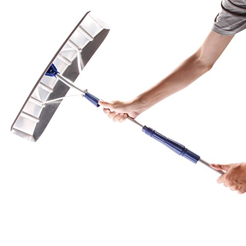 Snow Joe RJ205M Twist-N-Lock Telescoping Snow Shovel Aluminum Roof Rake, 21'