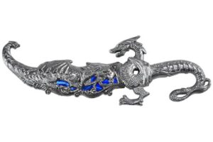 wuu jau h-858-bl dragon display dagger, 10", blue