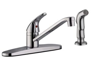 design house 584037 middleton single handle kitchen faucet with side sprayer, polished chrome