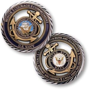 united states new challenge coin u.s. navy core values coins crafts