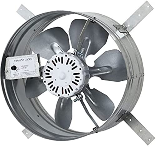 iLiving ILG8G14-12T Newest Automatic Gable Mount Attic Ventilator Fan with Adjustable Thermostat, 3.10 Amp, 1220 CFM, Single-Speed