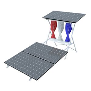 my solarmill a 1 kw wind & solar hybrid | home or commercial renewable power system kit (red white and blue)