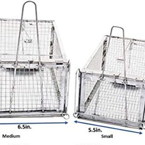 AB Traps Quality Live Animal Humane Trap Catch and Release Rats Mouse Mice Rodents Cage - Voles Squirrel and Similar Sized Pets Safe and Effective | Size Small