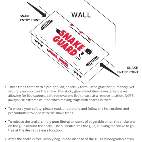 Snake Guard® Snake Trap by Wildlife Control Supplies – Weather Resistant Zero Contact Snare – Safe & Effective - for Commercial & Residential Use – Great for Basements, Garages & Sheds