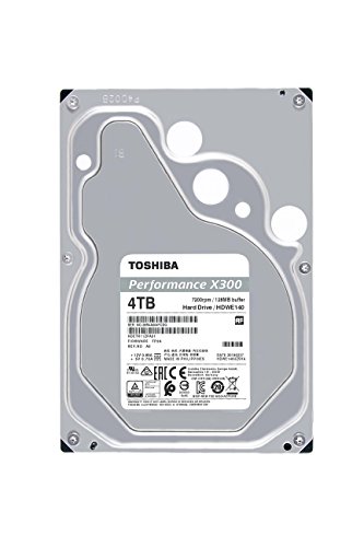 Toshiba X300 4TB Performance & Gaming 3.5-Inch Internal Hard Drive - CMR SATA 6.0 GB/s 7200 RPM 128 MB Cache - HDWE140XZSTA