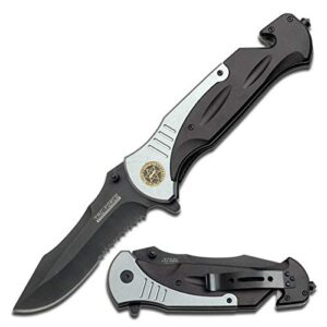 tac-force extra large grey 10.5" folding blade spring assisted open pocket knife