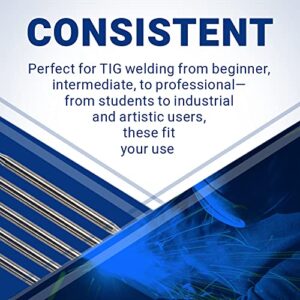 Midwest Tungsten Service TIG Welding Tungsten Electrodes 10-Pack (Blue - 2% Lanthanated Tungsten (WL20/EWLa-2), 3/32")