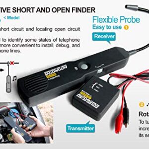 ALLOSUN Automotive Cable Wire Tracker Car Tracer Finder Test Short & Open DC 6~42 Volts, Black (EM415PRO)