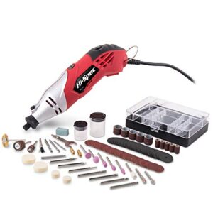 hi-spec power rotary tool kit set 160w with 121 piece dremel compatible bit accessories. drill, cut, trim, grind & sand in diy repairs, hobbies & craftwork